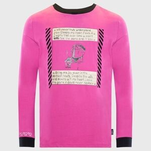 THC x The Superior Shop Memphis Love The Game LS Tee Size S Pink Long Sleeve New
